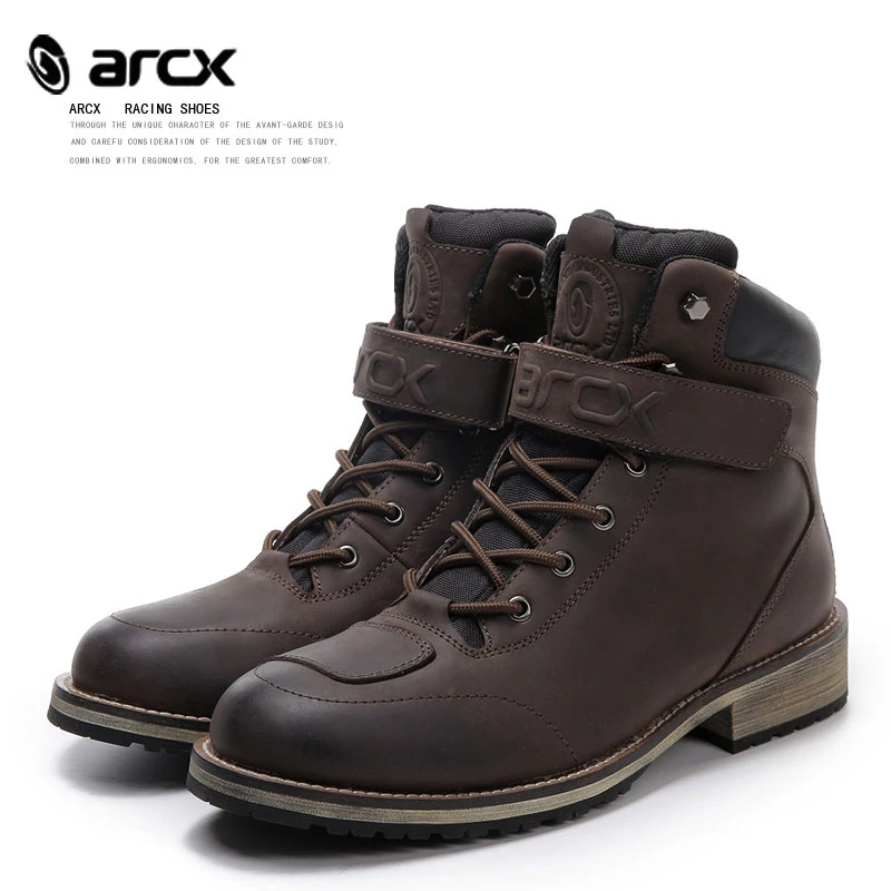 Модные мотоциклетные ботинки ARCX из натуральной кожи теплая водонепроницаемая