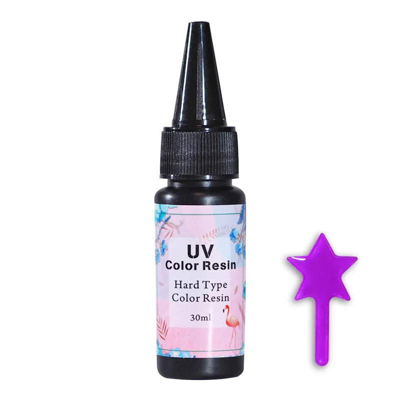

Purple UV Resin Solar Cured Resin Hard UV Curing Kawaii Jewelry Craft Sunlight Resin (30g / Translucent Clear Violet)