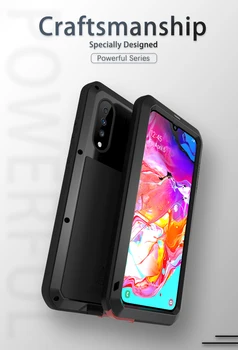 

LOVE MEI for Samsung Galaxy A70 Case Shock Dirt Proof Water Resistant Metal Armor Cover Phone Case for Samsung Galaxy A70