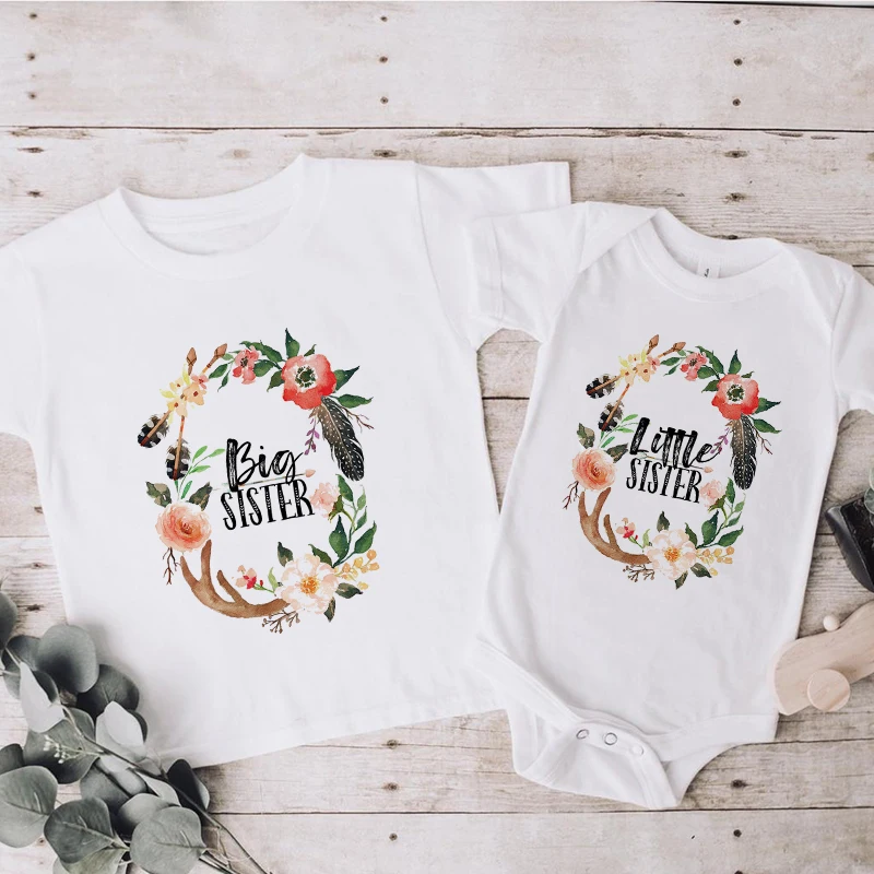 Olive Loves Apple Only Child to Big Sister Sibling Announcement Shirts for Baby and Toddler Girls Sibling Outfits 