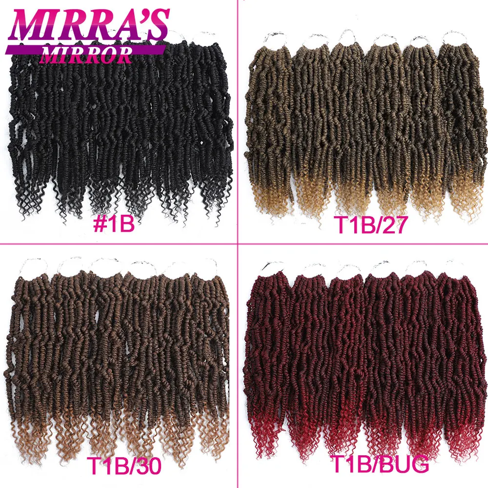 Mirra's Mirror Bomb Twist Crochet Hair 14 inches Spring Twist Hair Synthetic Braiding Hair Extensions For Black Women