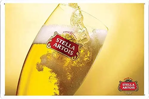 Освежающая металлическая тарелка для пива Stella Artois жестяной знак Постер