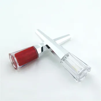 

FreeShip 6pcs 4ml Empty Sliver Refillable Travel Lip Gloss Tubes with Lip Brush Silver Empty Octagon Shape Lip Balm Containers