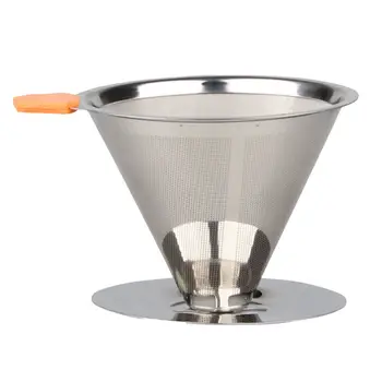 

Portable Coffee Filter Stainless Steel Holder Mesh Funnel Baskets Kitchen Coffee Dripper Tool Strainer Accessories