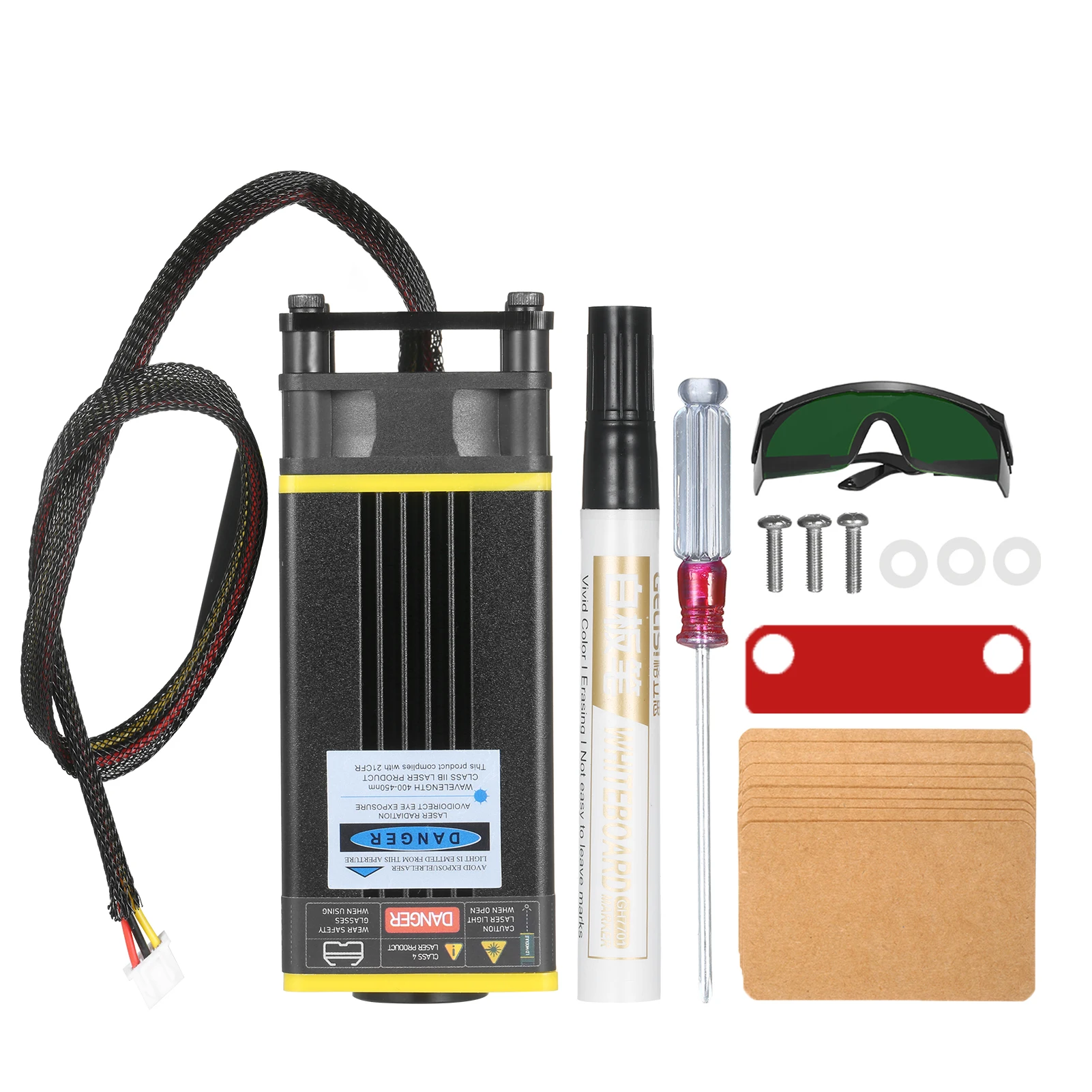 5500mW/10W/20W/30W/40W Laser Module Laser Head 450nm Lase For Cutting Machine CNC DIY Wood Marking Cutting Tool