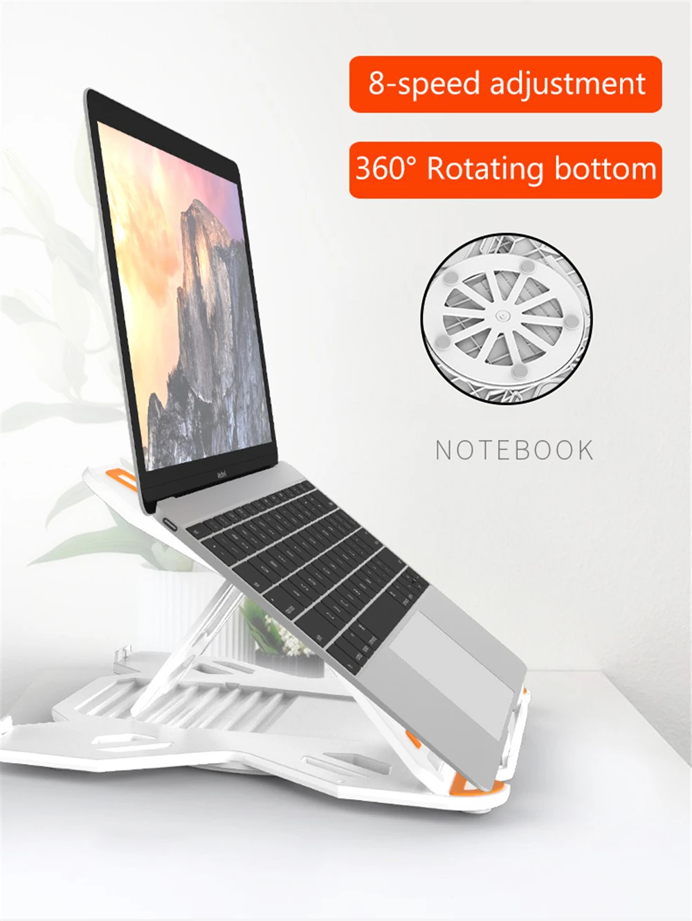 360 Вращающаяся подставка для ноутбука Складная подставка для ноутбука Macbook lenovo держатель для ноутбука Компьютерная Вентиляция с держателем для телефона