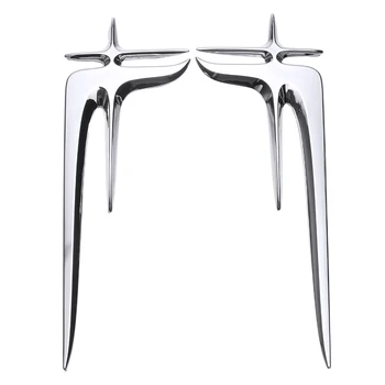 

2Pcs Silver ABS Car Emblem Left Right Side Fender Badge Sticker Car-styling Auto Body Decal Stickers For Mercedes Benz