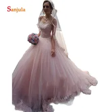 Розовое фатиновое бальное платье принцессы для девочек; нарядные вечерние платья с аппликацией из бисера; 16 платьев; robe de bal; D1398