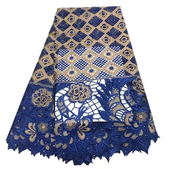 

african cord guipure lace fabric applique lace african lace fabric high quality 5yard nigerian lace fabrics for dress ZQ-A258