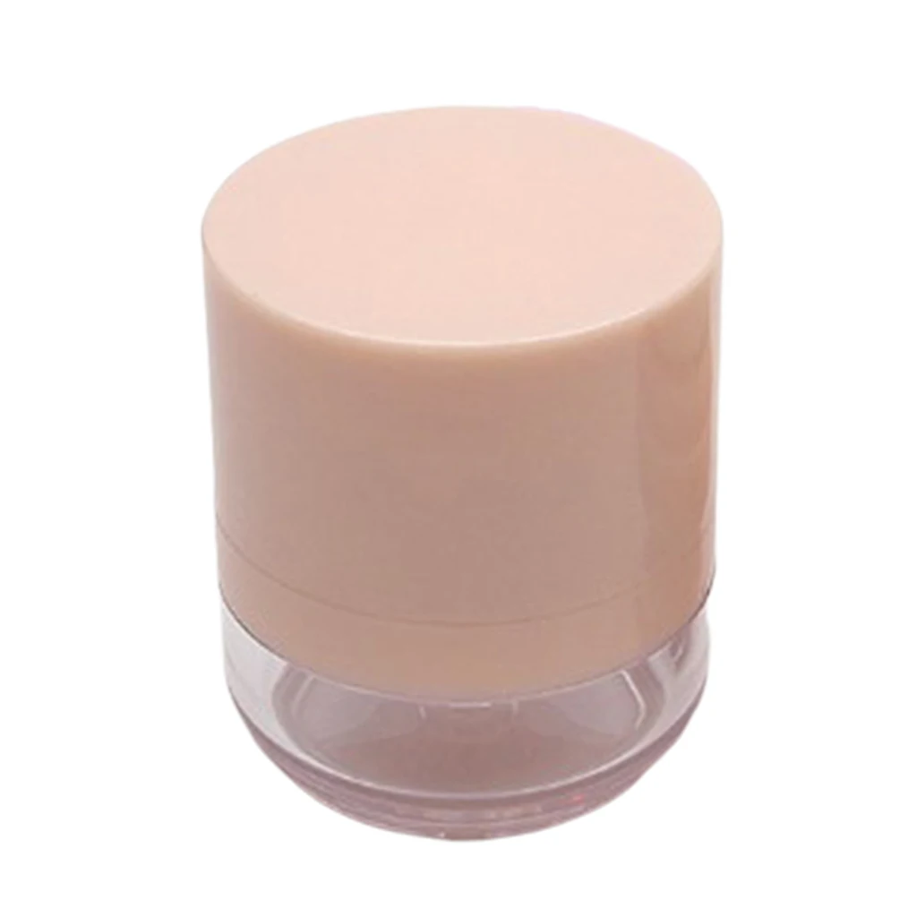 5G Plastic Empty DIY Makeup Loose Powder Case Cosmetic Blush Container Box with Puff - Pink