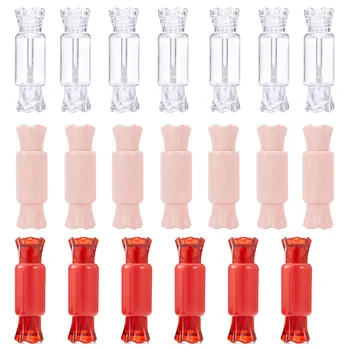 

20pcs 8ml Clear Lip Gloss Tubes Candy Shape Plastic Refillable Lip Balm Travel Vials DIY Lipstick Sample Container
