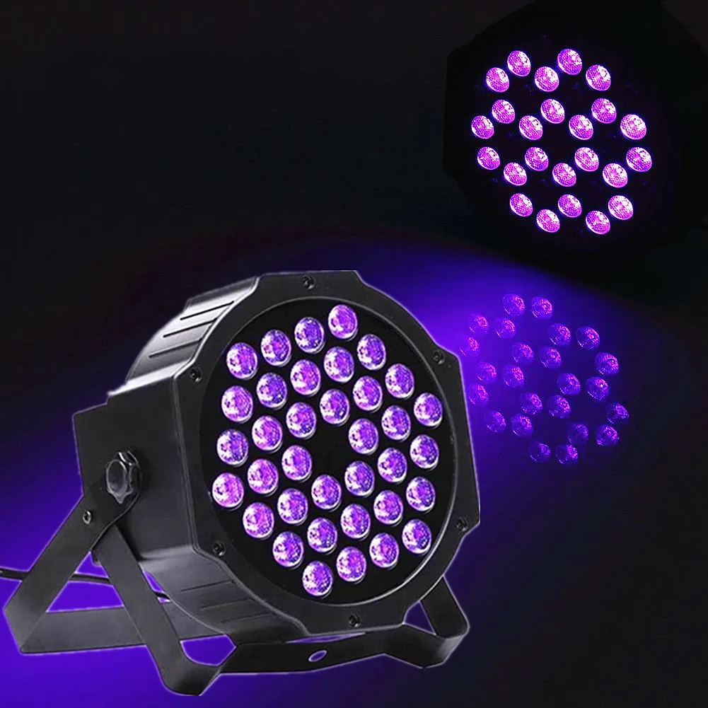 

Black Light Party 36 UV LED Par Light Dmx Sound Control UV Light Strobe Dimming Stage Lighting Effect For Party Disco Dark Show