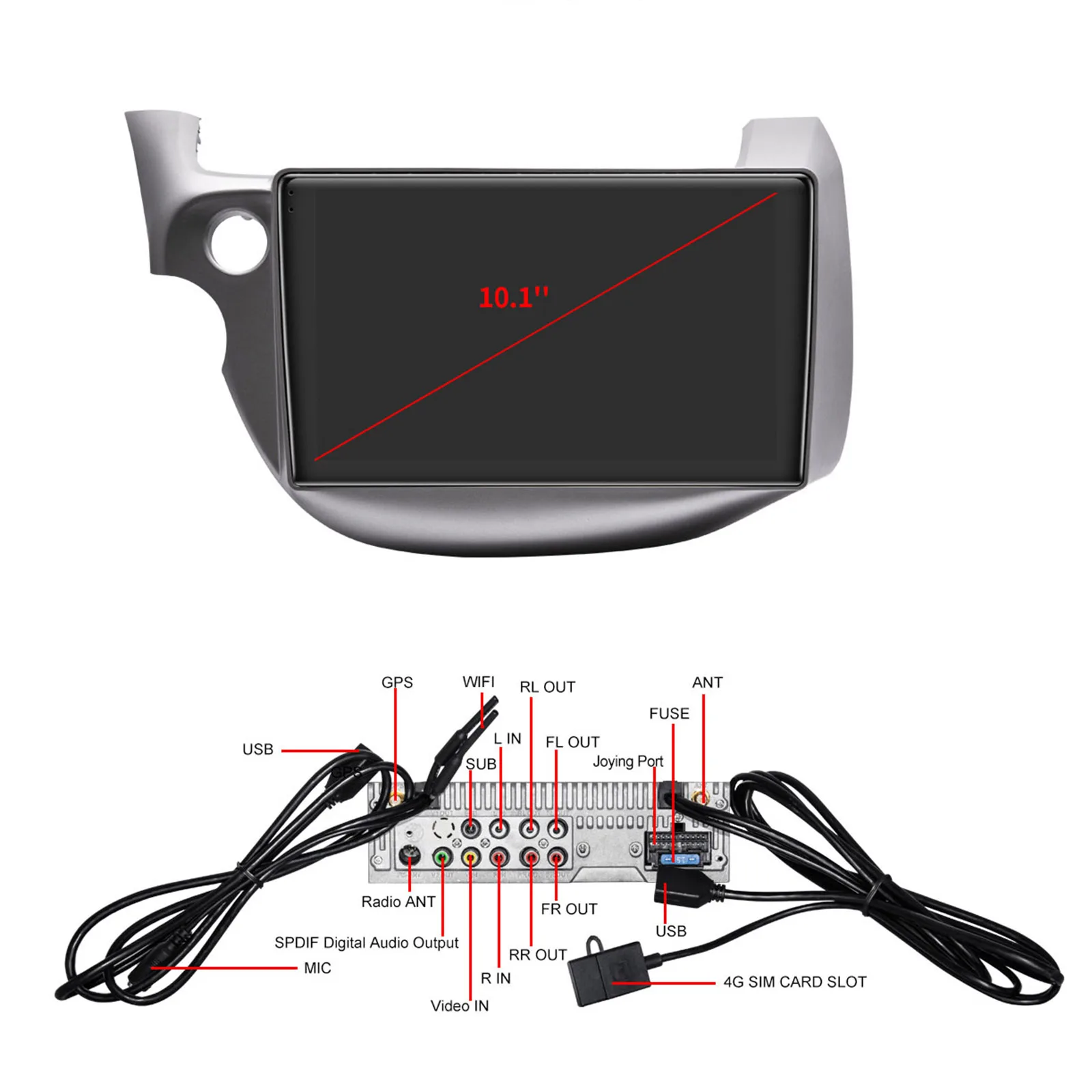 Best Joying 64G ROM 10.1" Android Car Radio Car DVD Player For Honda Fit 2008-2013 1 Din IPS Screen GPS Navigation Bluetooth Carplay 3 Best Joying 64G ROM 10.1" Android Car Radio Car DVD Player For Honda Fit 2008-2013 1 Din IPS Screen GPS Navigation Bluetooth Carplay 3