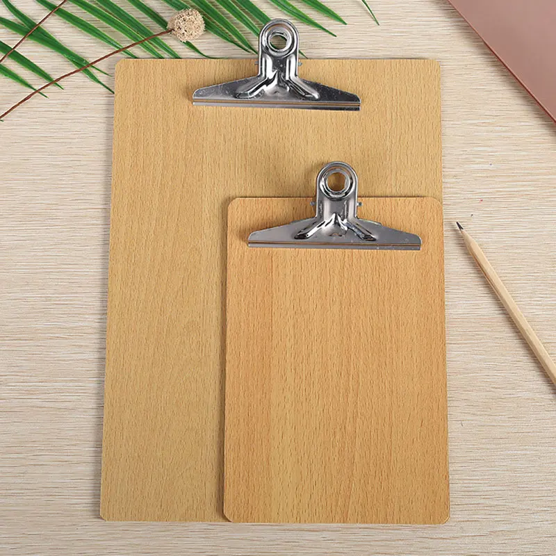 A4 A5 Wooden Clipboard Folder Paper Ticket Bills Document File Clip WordPad Office School Writing Board Clamp Holder Stationery writing clipboard transparent clipboard