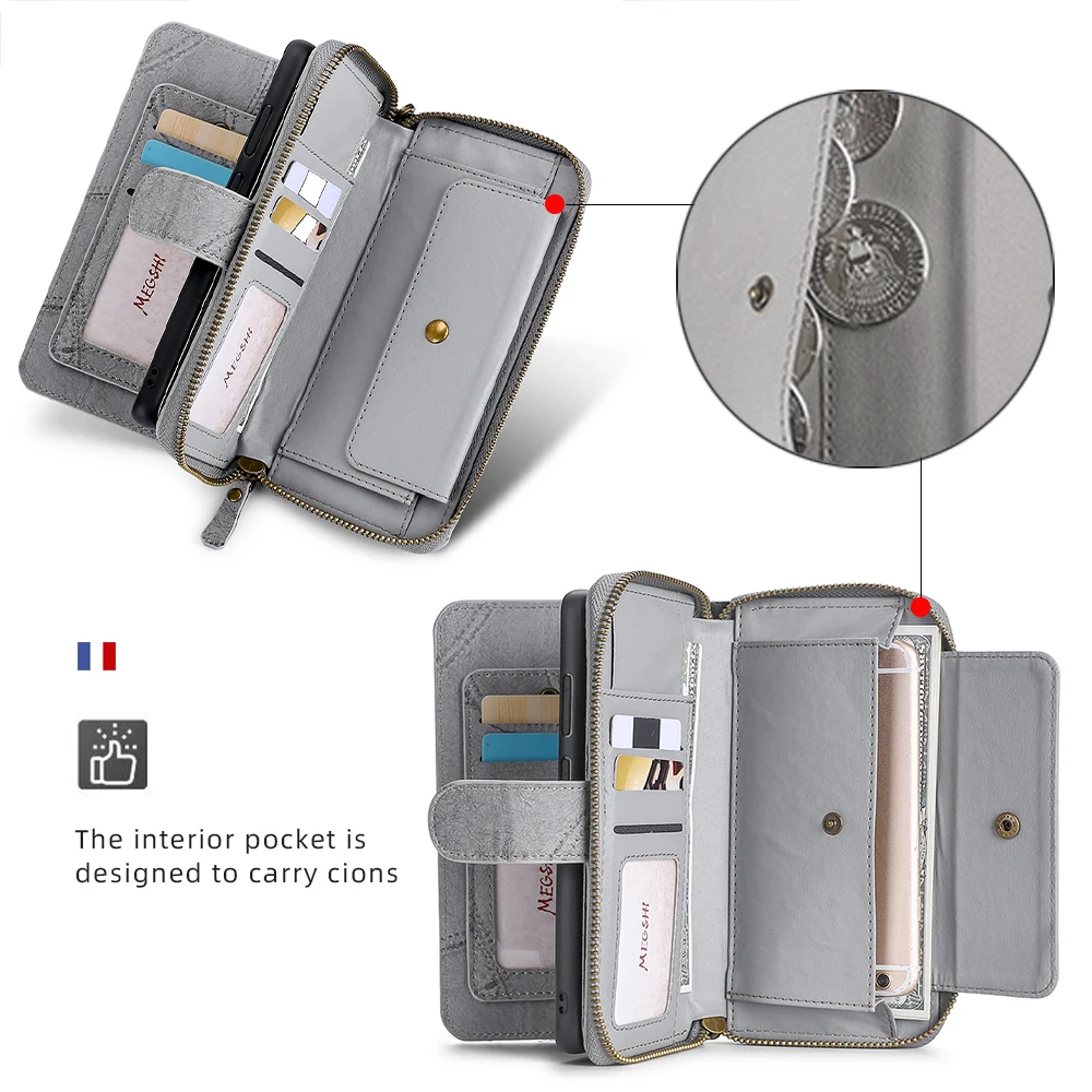 Wallet Leather Phone Case For XiaoMi 9 10 10Pro 11 12 12Pro 5G RedMi 8 9 10 Note8 Note9 Note10 Note11 Poco M3 M4 X3 X4 Pro NFC