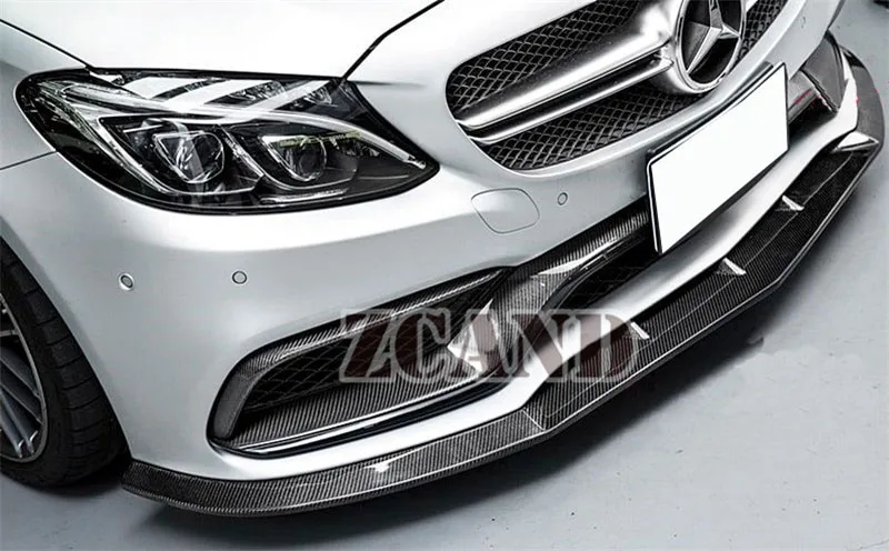 Настоящий карбоновый передний спойлер для Benz W205 C63 Coupe 2015UP