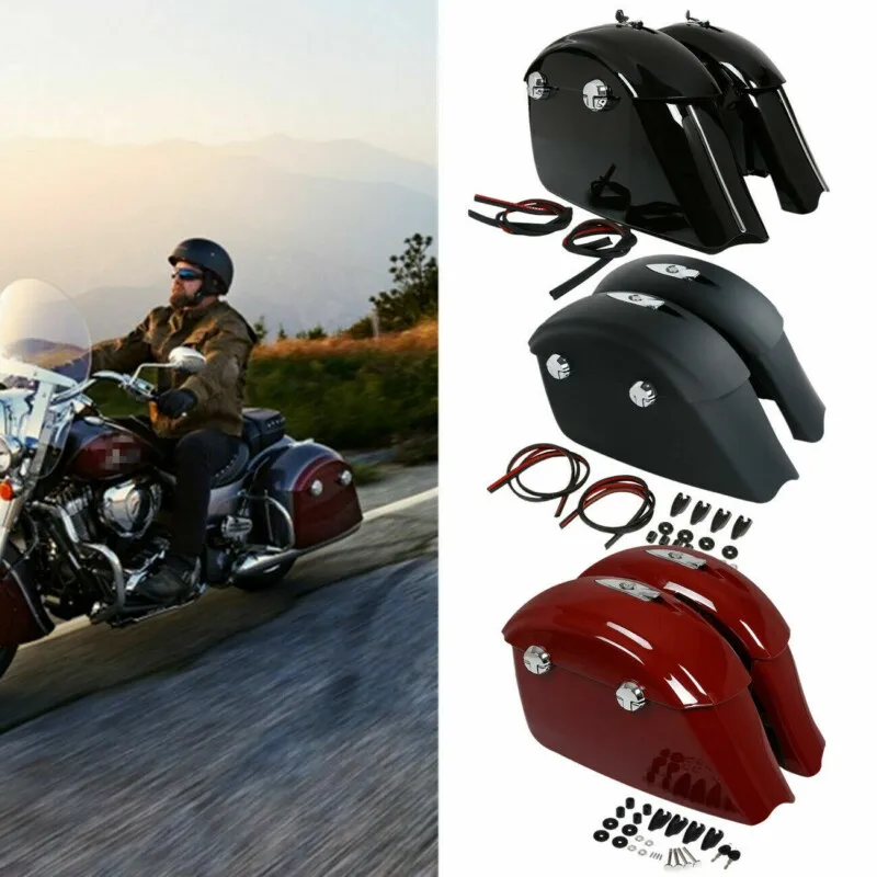 

Motorcycle Hard Saddlebags Electronic Latch Lid For Indian Chieftain 2014-2021 Dark Horse 2016-2018 Roadmaster Springfield 14+