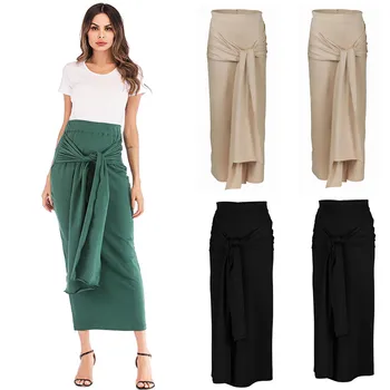 

Solid Color Sext Long Dress Women Clothes Casual High Elastic Waist Slimming Lady Tight Long Solid Color Skirt Ropa Mujer #C1