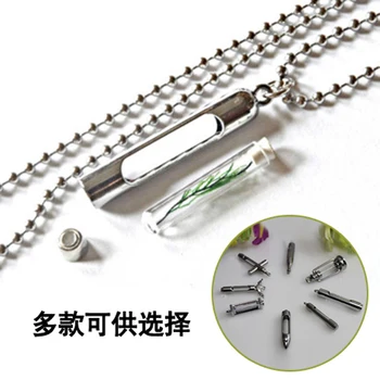 

1PC rice jewelry vials necklace glass rice vial Pendant Necklace