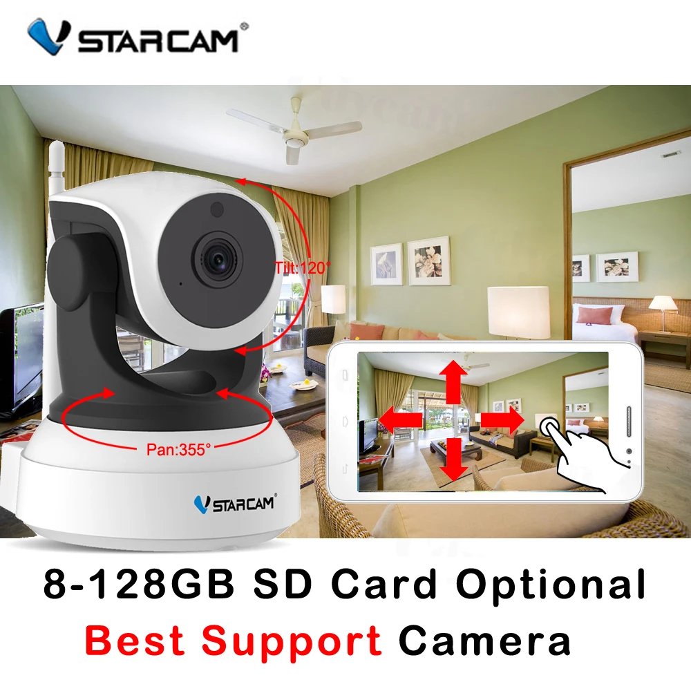 Vstarcam C7824WIP HD WIFI IP камера 720P ночное видение домашняя безопасности Беспроводная P2P IR
