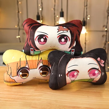 

Devil's Blade Anime Car Neck Pillow Demon Slayer Kimetsu No Yaiba Manga Tanjirou Nezuko Cartoon Cute Cushion Pillow Decoration