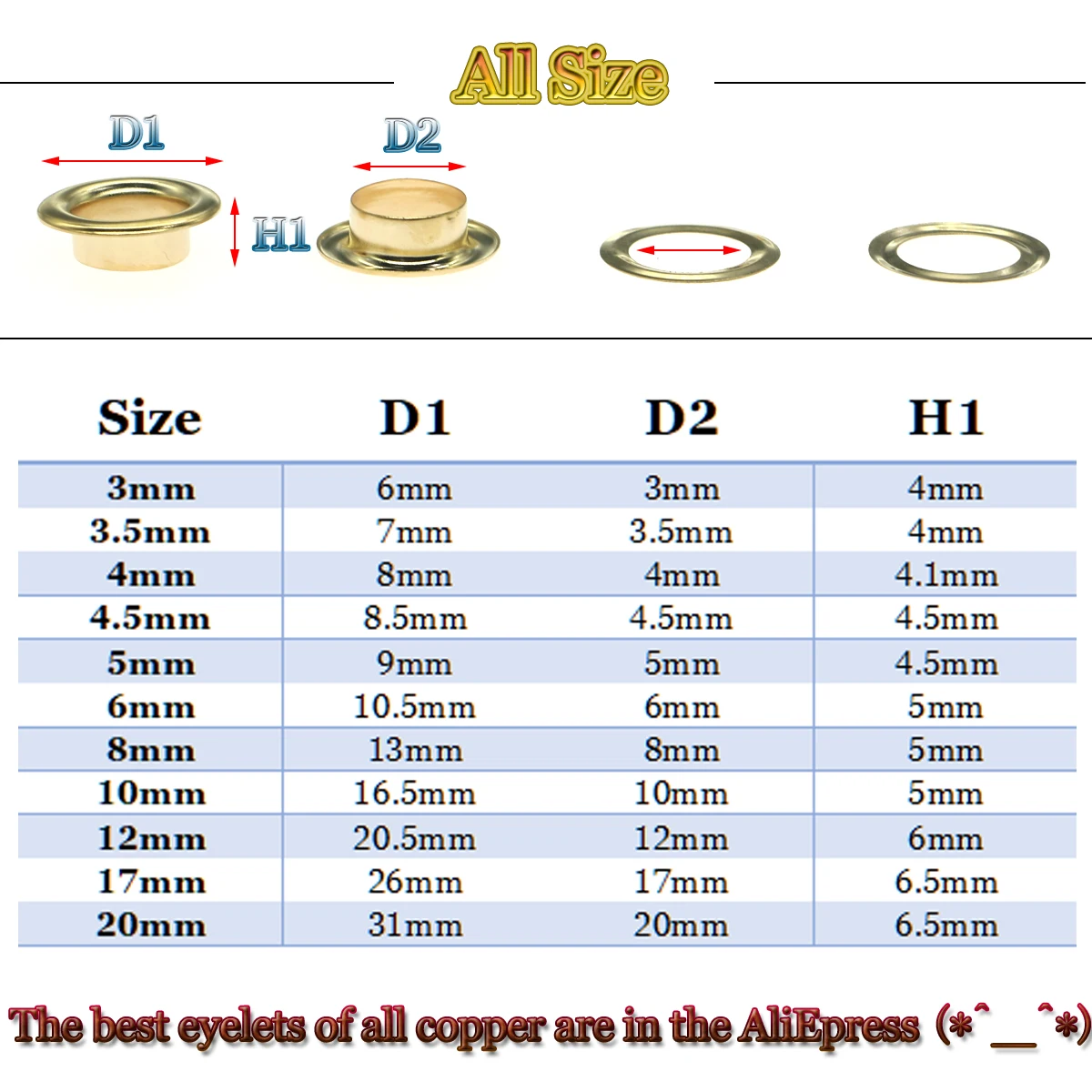 Eyelet Grommet Ring Light Gold Brass Eyelets 3mm-20mm Scrapbooking Accessories Knitwear Jeans Apparel Bags Shoe eyelet punch tool set eyelet grommet ring kit grommet eyelet kit grommet punch tool grommet tool kit grommet tool screw back eyelets eyelet grommet dies metal eyelet buttons