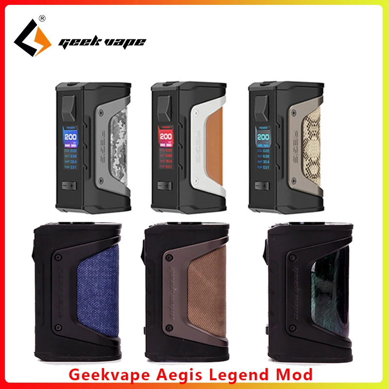 Skup Oryginalny geekvape aegis mod aegis Legend 200W TC box mod zasilany przez podwójne baterie 18650 e cigs brak baterii dla zeus rta blitzen