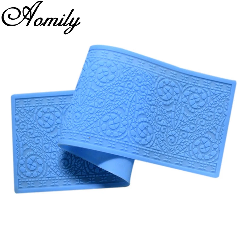 Triangle Art Sheep Horn Lace Silicone Mold Wedding Cake Border Decoration Tool Fondant Cake 3D Food Grade Mat Baking Mold