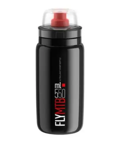 ELITE FLY MTB Бутылка Для Воды велосипедные бутылки 550 мл, Спортивная бутылка с верхней крышкой - Цвет: black