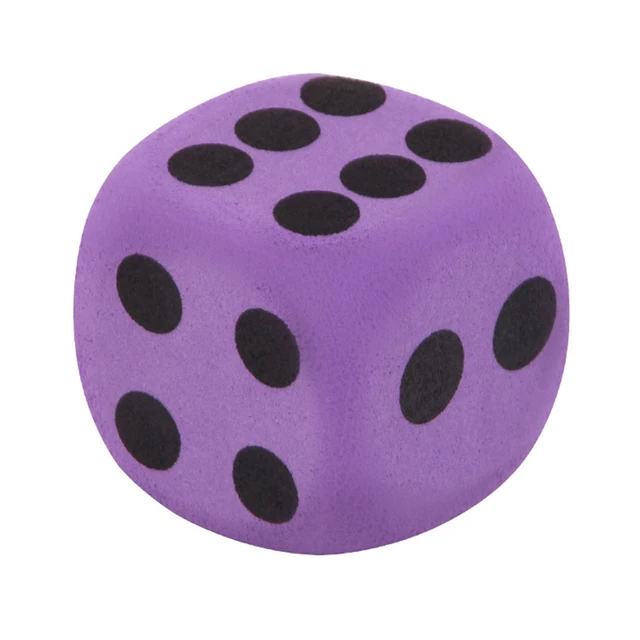 Large EVA Foam Dice Game Entertainment Number Dice Purple Dice Children Toy 4