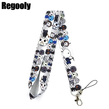 

10pcs Horror Characters Friday the 13th Freddy Krueger Lanyard Keys Phone Holder Funny Neck Strap Keyring ID Card DIY Hang Rope