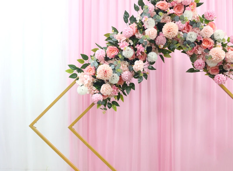 JAROWN Wedding Arch Rhombus Shelf Quadrilateral Geometry Flower Stand Shooting Props Home Party Decoration (2)