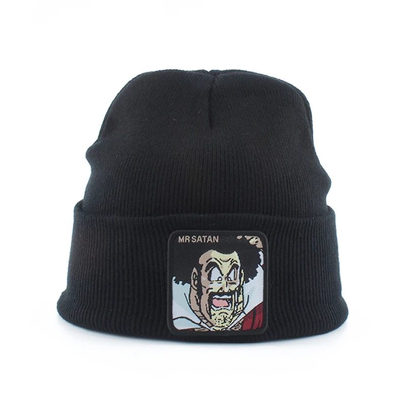 Для мужчин Wo мужчин s Beanie Шляпа Аниме г-н сатана вышивка хип хоп шапка черепки Осенние Зимние трикотажные шапки для женщин