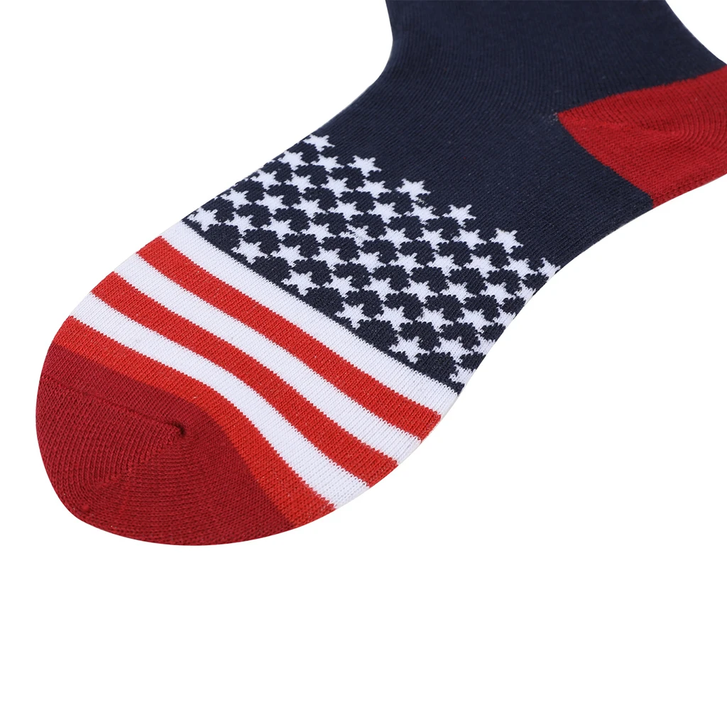 2 Pairs Word Pattern Printed Stockings Crew Socks Funny 100% Cotton Socks