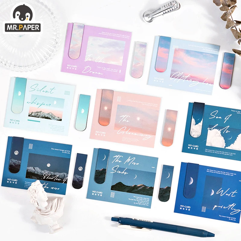 Mr.Paper-8 diseños, 1 unidad/bolsa Ins Style, sol, luna, estrella, Series, Arte Creativo, Cuenta de mano, decoración artesanal, marcapáginas, carpeta de libros de Metal