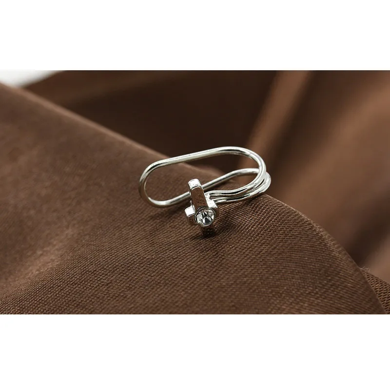 Cross Earring Клипсы для ушей, без проколов, серьги для ушей, кость, золото, цвет, звезда, бабочка, круглое сердце, жемчуг, клипсы, серьги, модные ювелирные изделия для женщин - Окраска металла: Cross Earring