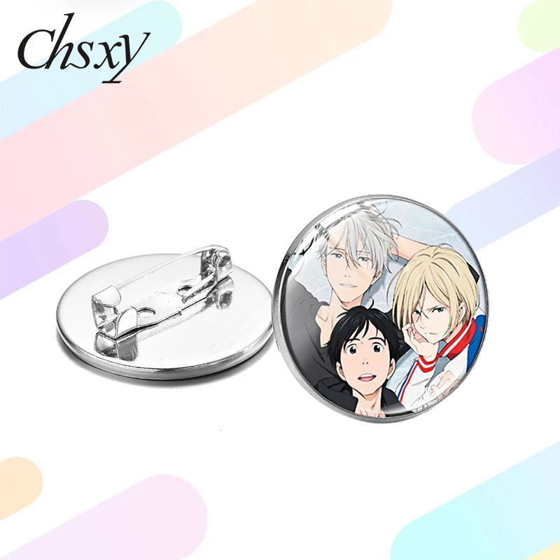 CHSXY горячий аниме Юри! On ICE Victor Nikiforov броши иконки Значки для косплея серебряный