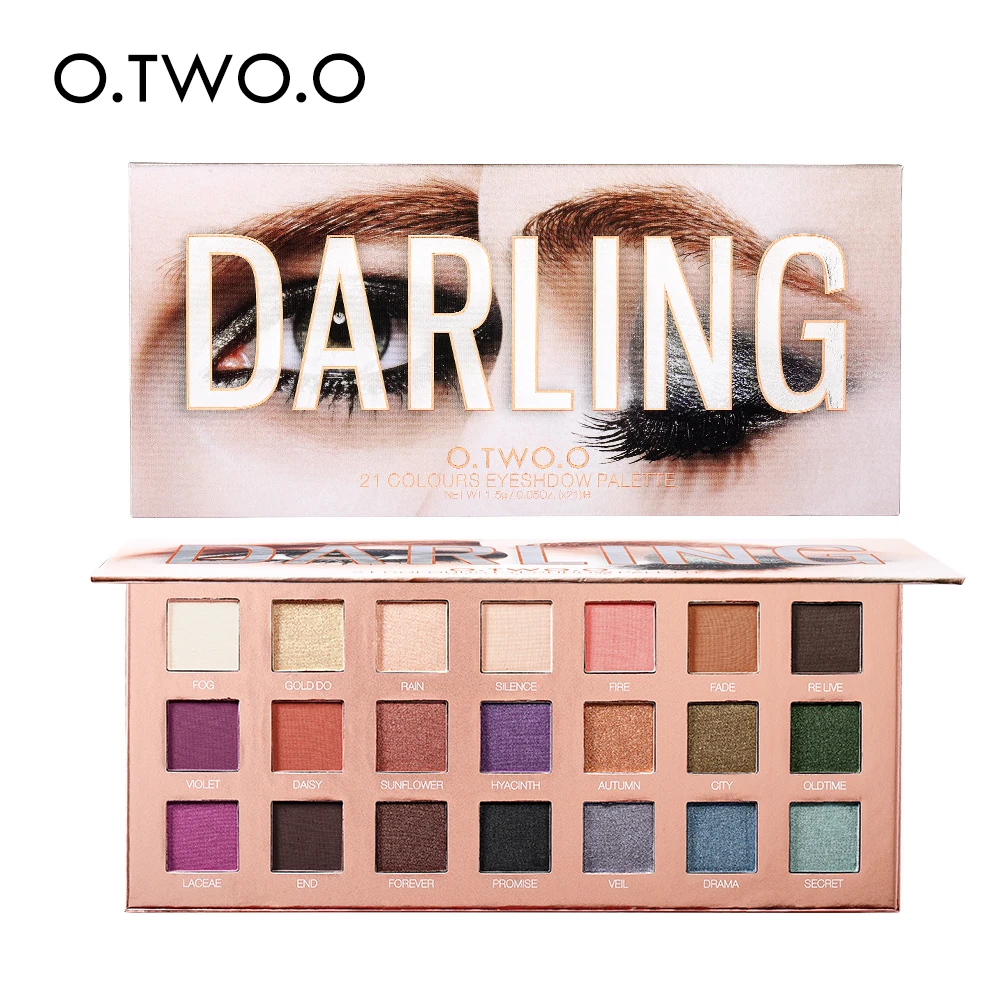 O.TWO.O Darling Eyeshadow Palletes Shadows Glitter Shimmer Makeup Eye Shadow Palette 21 Colors Ultra Fine Powder Pigmented O.TWO.O Darling Eyeshadow Palletes Shadows Glitter Shimmer Makeup Eye Shadow Palette 21 Colors Ultra Fine Powder Pigmented