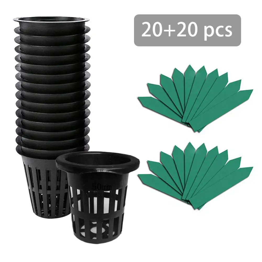 

Soilless Cultivation Planting Basket Fixing Plant Plant Label Heavy Load Filter Plant Net Bucket Basket Set 20 Baskets 20 Labels