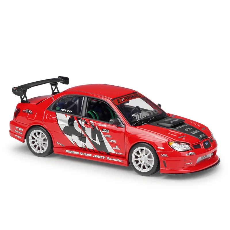 Red WELLY литая модель автомобиля 1:24 Масштаб APR SUBARU IMPREZA производительность классический металлический сплав игрушечный автомобиль спортивный автомобиль для ребенка Подарочная коллекция - Цвет: Red
