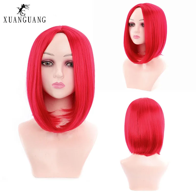 

XUANGUANG Fashion lady synthetic fiber wig lady wig red wig