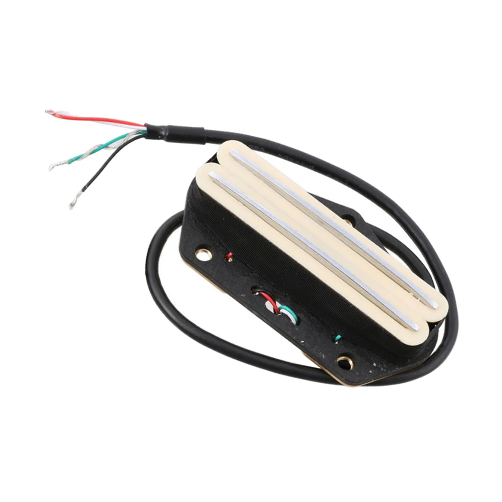 Dual Rail Humbucker Humbucking Pickups for Electric Guitar Part with Screws and Springs Beige