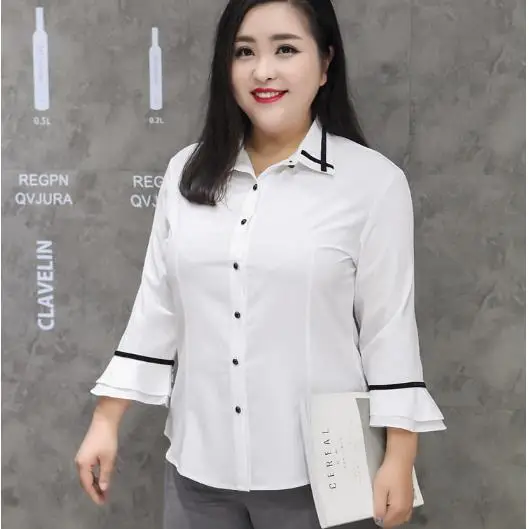 9XL 8XL 7XL 6XL blusas mujer de moda женские блузы рубашки блузка рубашка белая офисная плюс размер одежда винтажные Blusas M317