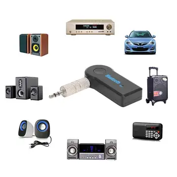 

3.5mm Jack AUX Receiver Handsfree Music Audio Transmitter with Mic for Car Kit Operating Range Maximum 33ft No Obstruction