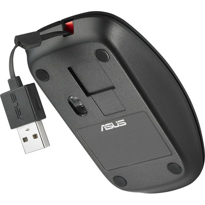 Мышь Asus UT300 черный оптическая(1000dpi) USB2.0 для ноутбука(2but