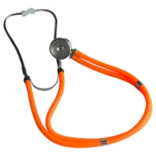 Многофункциональная профессиональная двуглавая медицинская Клиническая Классическая стетоскоп флуоресцентный оранжевый Открытый Инструменты первой помощи