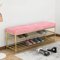 Taburete pequeño y exquisito para cambio de zapatos, estante de zapatos de entrada, puerta simple de lujo ligera, taburete de almacenamiento ultrafino, 20cm