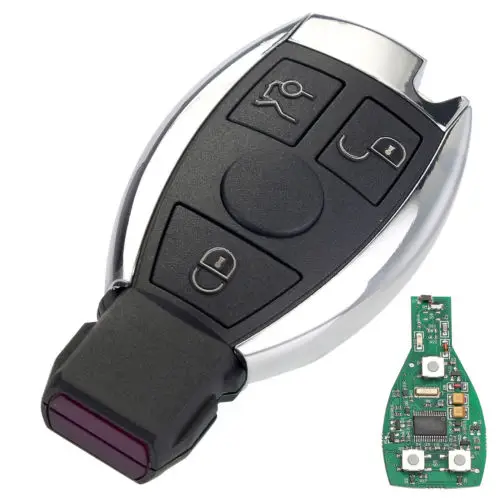 Для Mercedes BENZ 2000+ с NEC и BGA и чип NEC 3/3+ 1 Тревожная кнопка 2/2+ 1 кнопки Автозапуск дистанционного ключа автомобиля 433MHz Smart Key Корпус чехол - Количество кнопок: 3 Кнопки