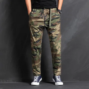 

2020 New Style Loose Pants Camouflage Medium Waist Straight Leg Pants MEN'S Overalls Pants Camouflage Pants Male Trend Sports