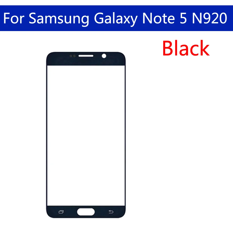 Note5 сенсорный экран для Samsung Galaxy Note 5 N920 N920I N920G N920DS N920A N920T ЖК-дисплей передних боковых Стекло Сенсорный экран объектив 5,7"